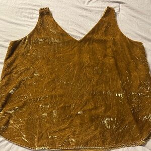 Loft golden velvet top